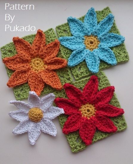 Pattern Only - Easy Daisy Flower Pattern And Granny Square Daisy Pattern - Diy